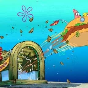 Fotoğraf Sünger Bob Kare Pantolon