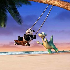 Fotoğraf Sevimli Dinozor Tatilde