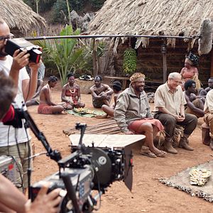 Fotoğraf Palmeras en la nieve