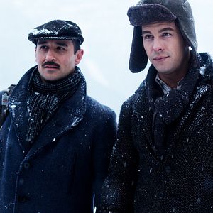 Fotoğraf Palmeras en la nieve