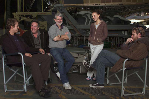 Yıldız Savaşları: Bölüm III - Sith’in İntikamı : Fotoğraf Ewan McGregor, Natalie Portman, Rick McCallum, George Lucas, Hayden Christensen