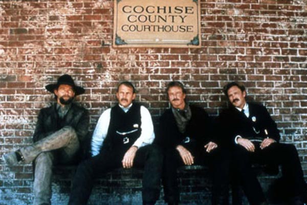 Wyatt Earp : Fotoğraf Jim Caviezel, Linden Ashby, Lawrence Kasdan, Kevin Costner, Michael Madsen