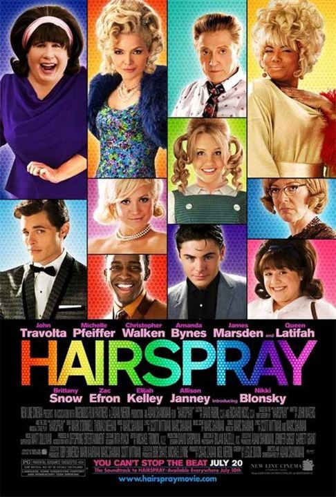 Hairspray : Afiş Adam Shankman, Elijah Kelley, Nikki Blonsky, Christopher Walken
