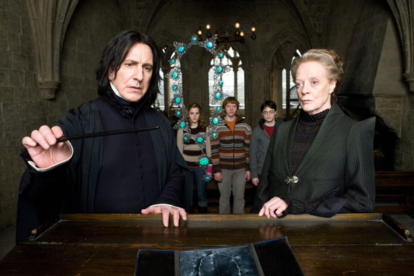 Harry Potter ve Melez Prens : Fotoğraf Maggie Smith, Daniel Radcliffe, Emma Watson, Rupert Grint, Alan Rickman