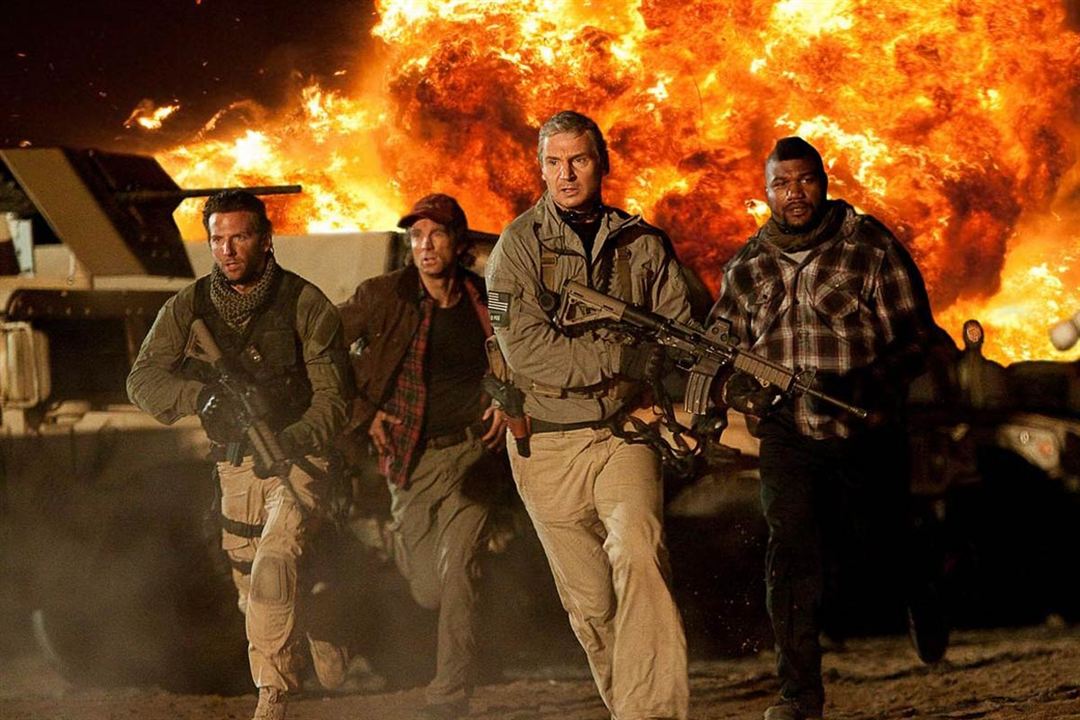 A-Takımı : Fotoğraf Quinton Rampage Jackson, Sharlto Copley, Liam Neeson, Joe Carnahan, Bradley Cooper
