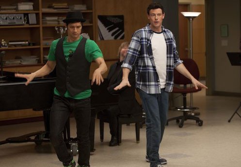 Glee : Fotoğraf Cory Monteith, Harry Shum Jr.