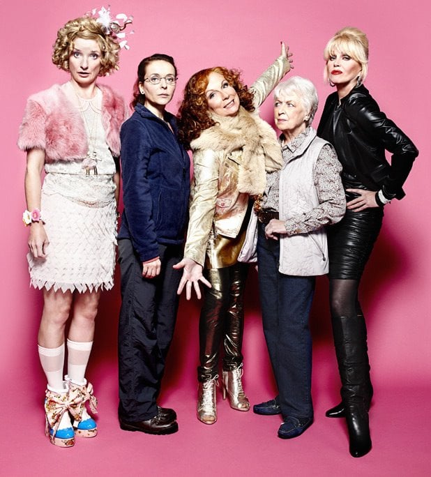 Fotoğraf Joanna Lumley, Jane Horrocks, June Whitfield, Julia Sawalha, Jennifer Saunders
