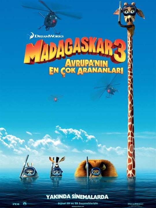 Madagaskar 3: Avrupa'nın En Çok Arananları : Afiş
