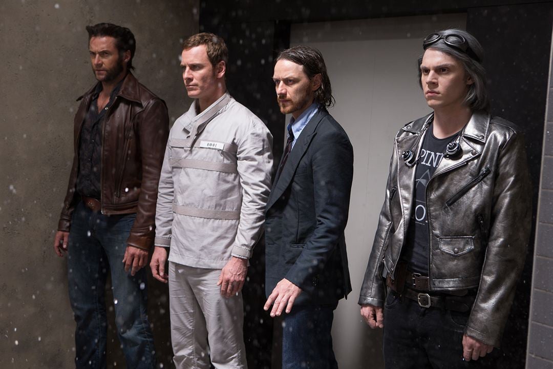 X-Men: Geçmiş Günler Gelecek : Fotoğraf Evan Peters, Michael Fassbender, Hugh Jackman, James McAvoy