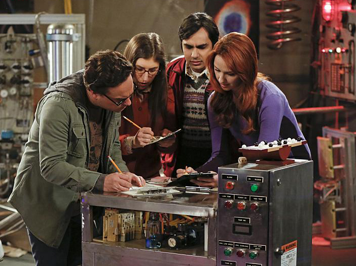 The Big Bang Theory : Fotoğraf Mayim Bialik, Kunal Nayyar, Laura Spencer, Johnny Galecki