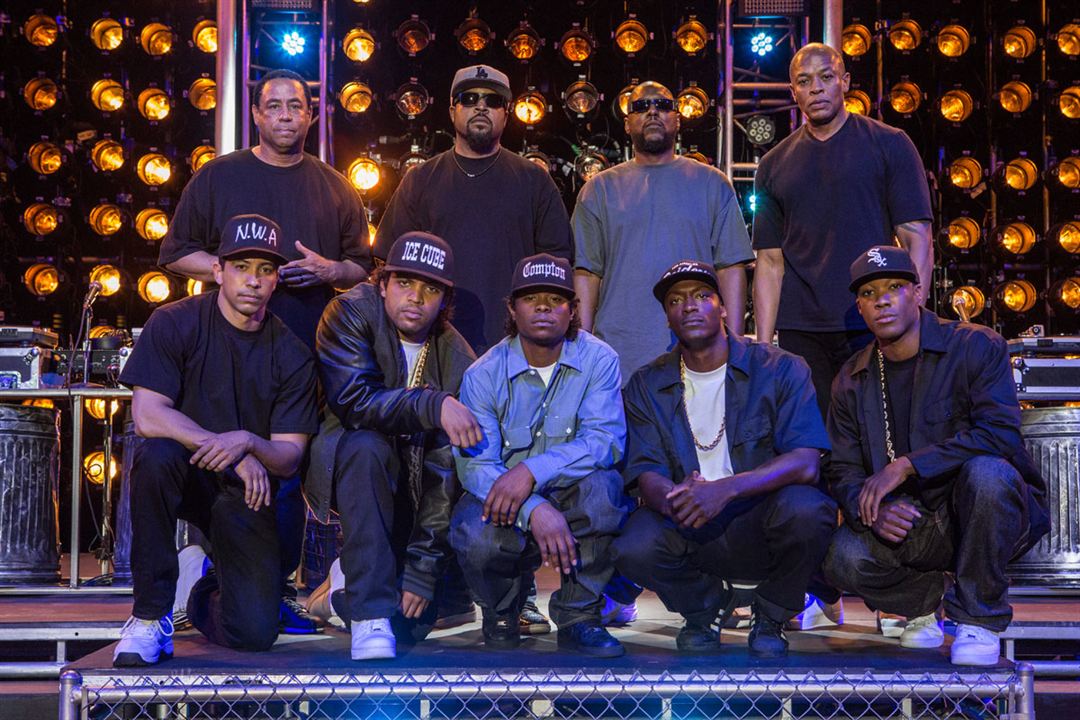 Straight Outta Compton : Fotoğraf Aldis Hodge, Ice Cube, Neil Brown Jr., Jason Mitchell, Corey Hawkins, Dr. Dre, O'Shea Jackson Jr.