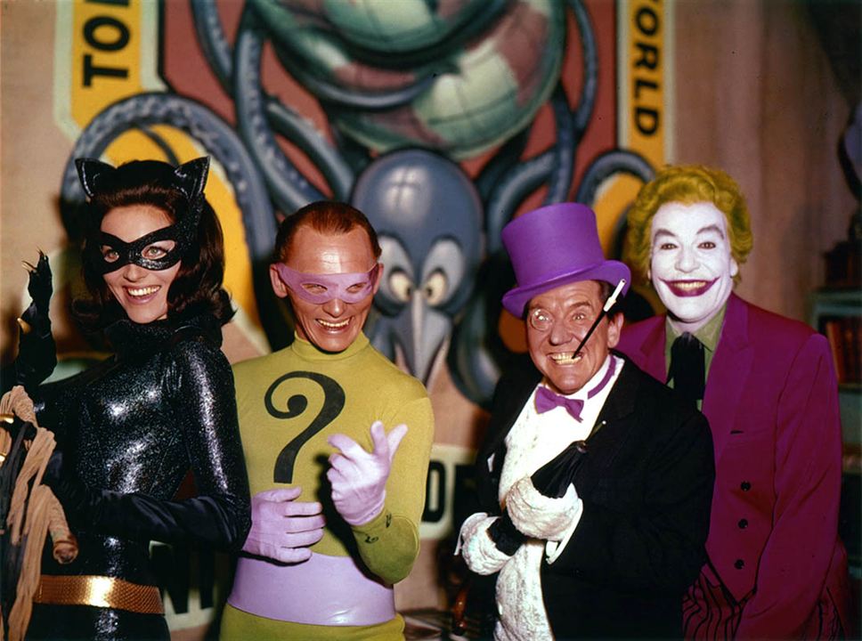 Batman İlk Film : Fotoğraf Frank Gorshin, Burgess Meredith, Cesar Romero, Lee Meriwether
