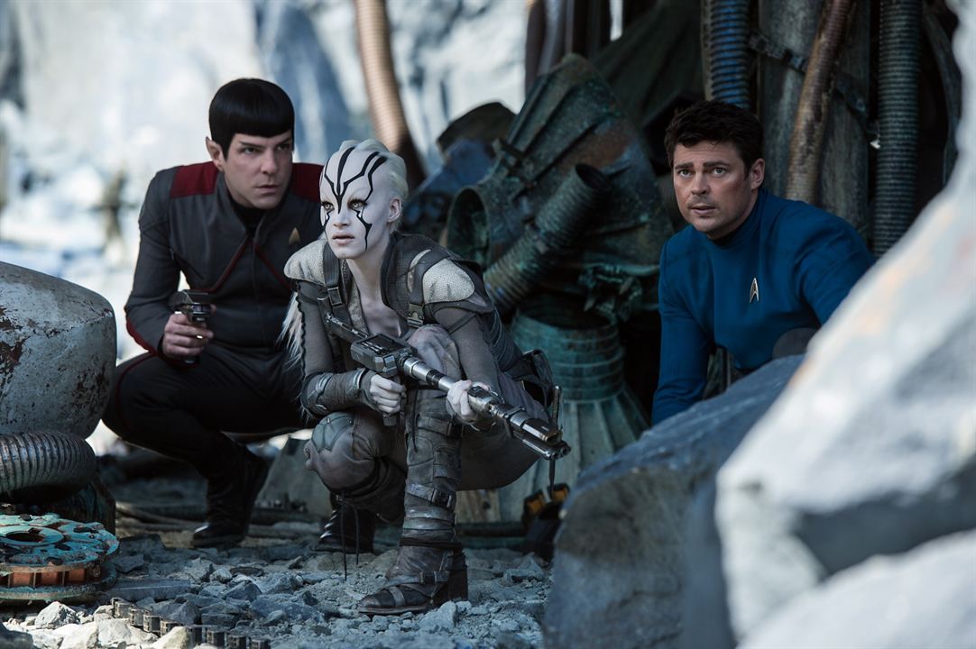 Star Trek Sonsuzluk : Fotoğraf Zachary Quinto, Karl Urban, Sofia Boutella