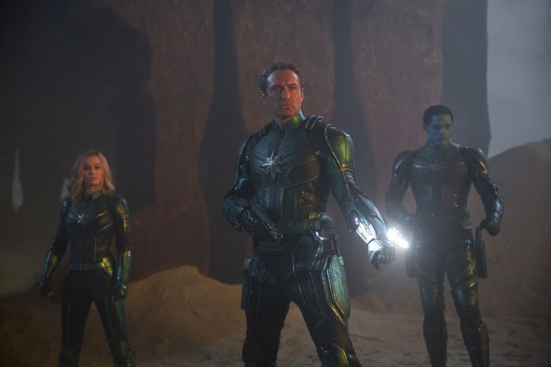Captain Marvel : Fotoğraf Jude Law, Algenis Perez Soto, Brie Larson